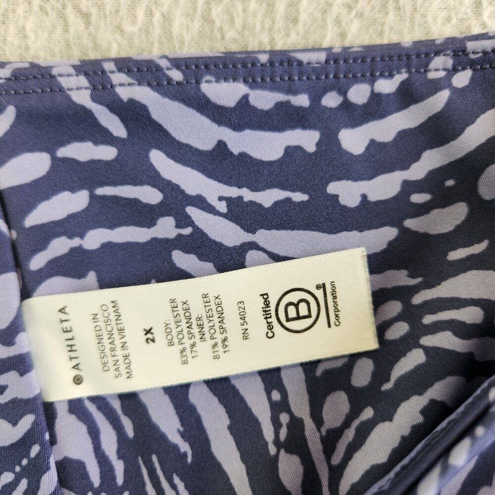 Athleta Skort Womens 2X Purple Ace Printed 13.5" Tennis Skirt Grip Leg Openings - Picture 9 of 14